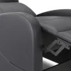 Sessel Leder LUCE mit Liegefunktion schwarz