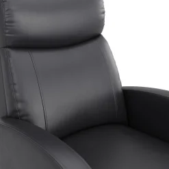 Sessel Leder LUCE mit Liegefunktion schwarz