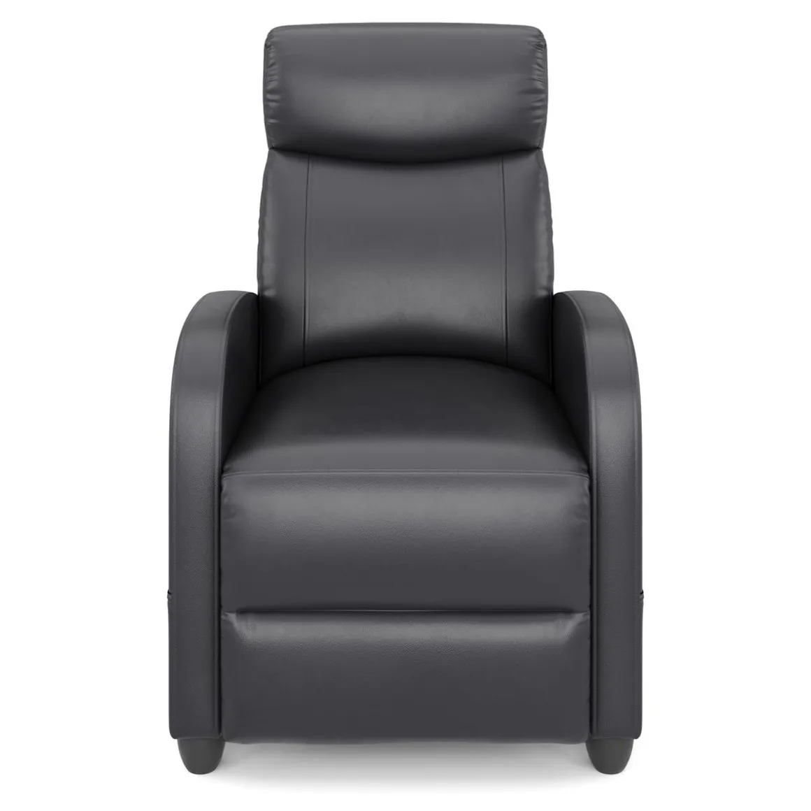 Sessel Leder LUCE mit Liegefunktion schwarz