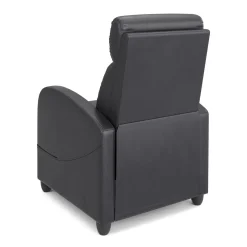 Sessel Leder LUCE mit Liegefunktion schwarz