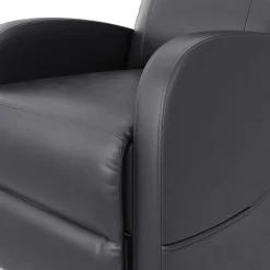 Sessel Leder LUCE mit Liegefunktion schwarz