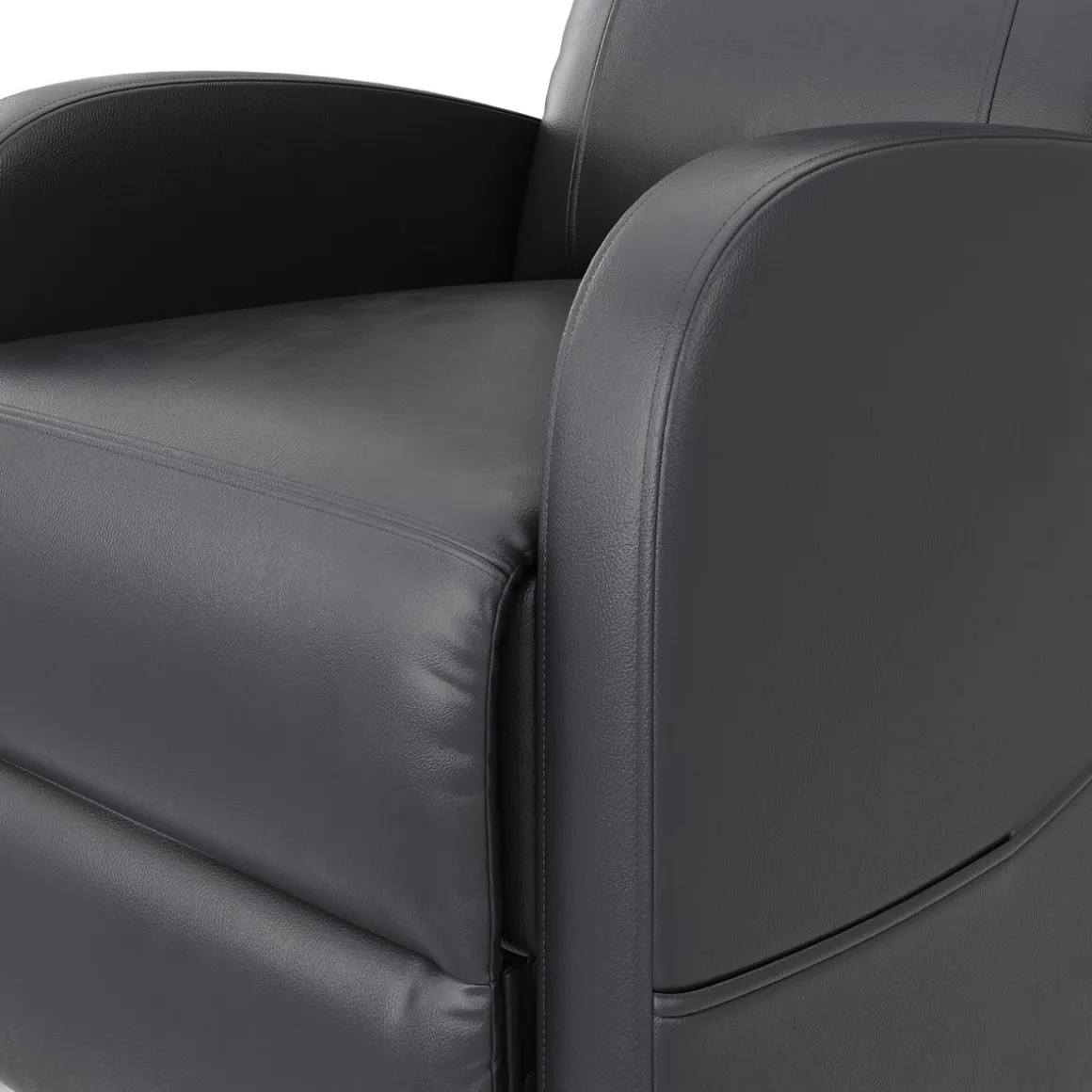 Sessel Leder LUCE mit Liegefunktion schwarz
