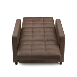 Sessel Leder mit Schlaffunktion LINO braun