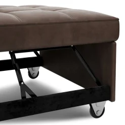 Sessel Leder mit Schlaffunktion LINO braun