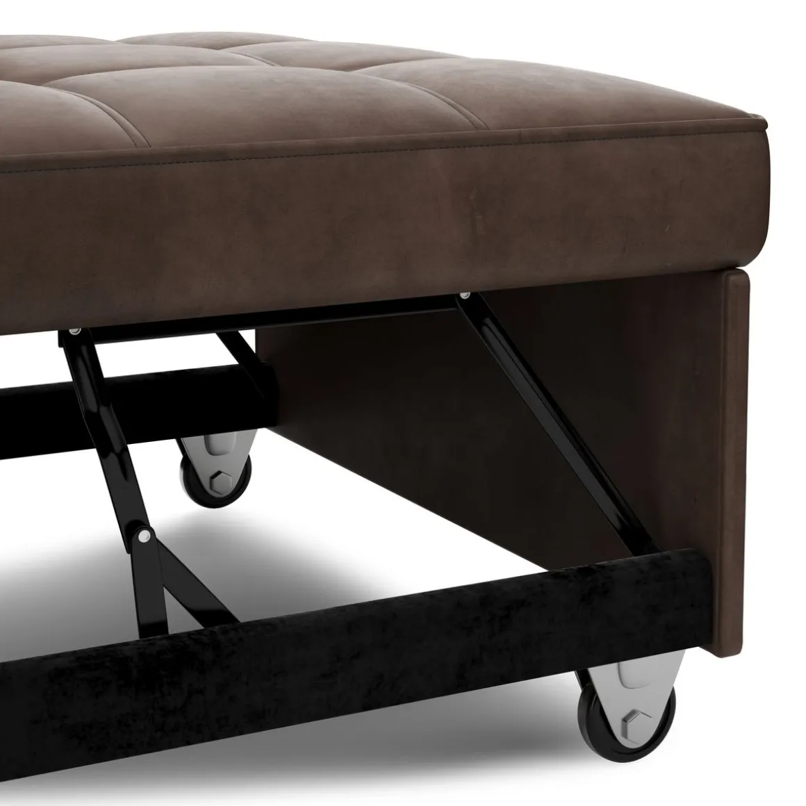 Sessel Leder mit Schlaffunktion LINO braun
