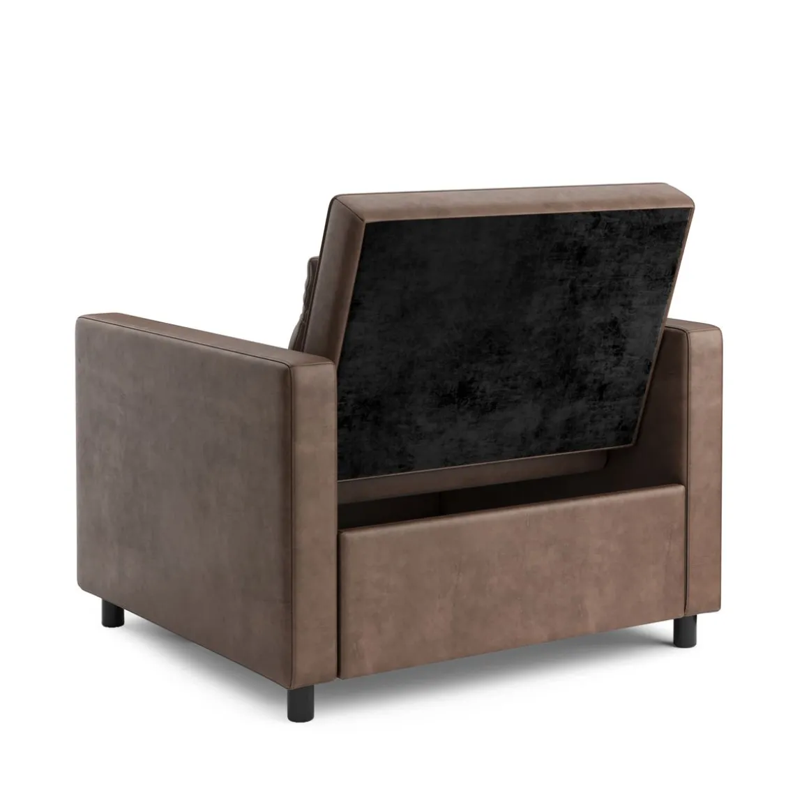 Sessel Leder mit Schlaffunktion LINO braun