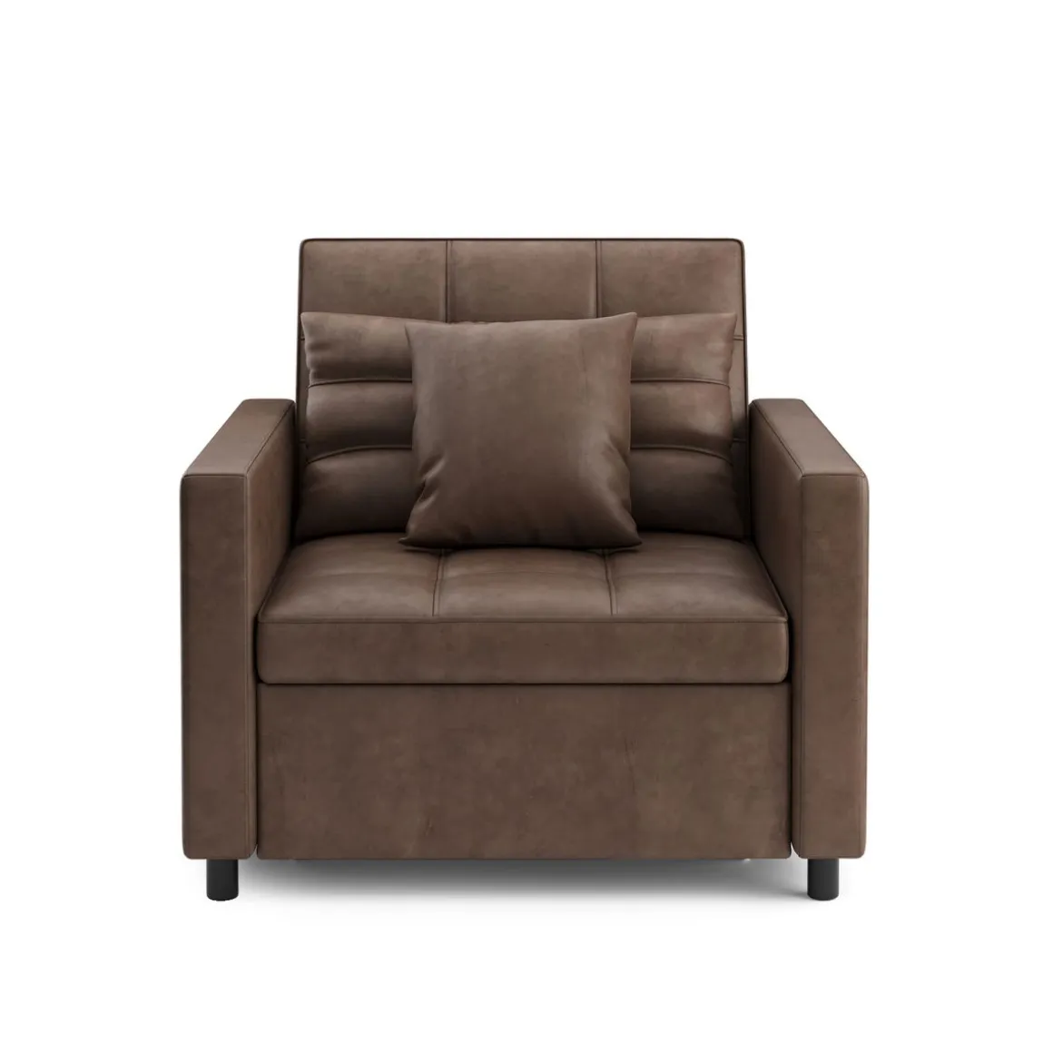 Sessel Leder mit Schlaffunktion LINO braun