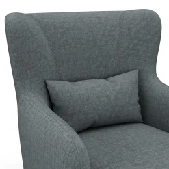 Sessel mit Hocker JARIS anthrazit