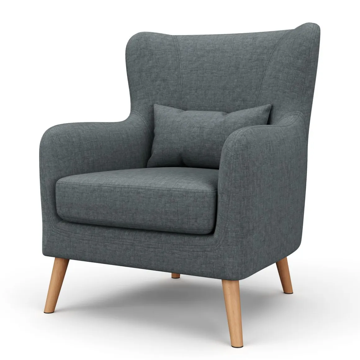 Sessel mit Hocker JARIS anthrazit