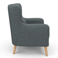 Sessel mit Hocker JARIS anthrazit