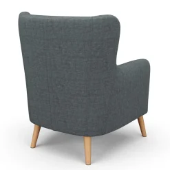 Sessel mit Hocker JARIS anthrazit