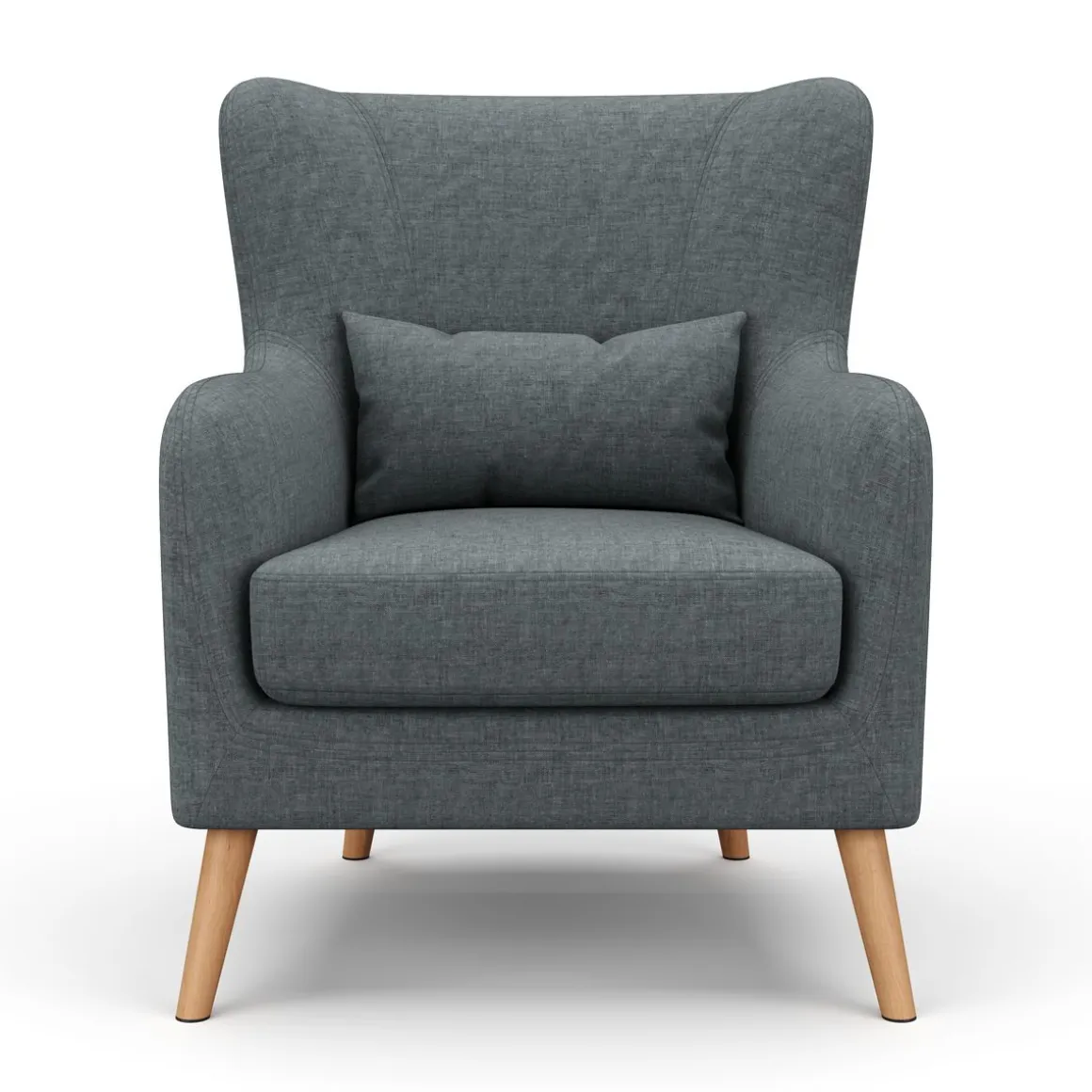 Sessel mit Hocker JARIS anthrazit