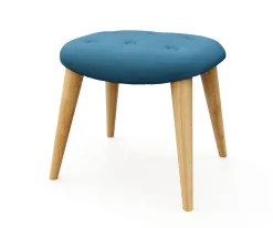 Sessel mit Hocker NEVIO blau