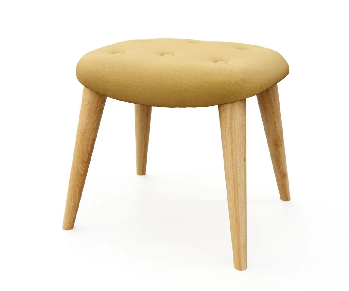Sessel mit Hocker NEVIO gelb