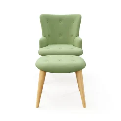 Sessel mit Hocker NEVIO mintgrün