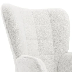 Sessel mit Hocker TEDDY weiss