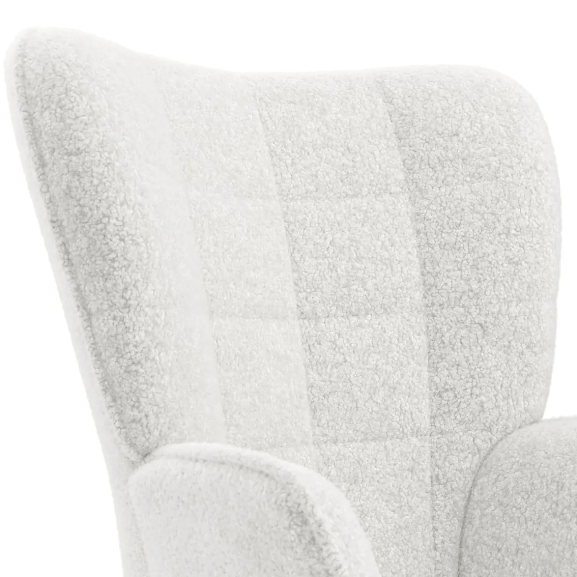 Sessel mit Hocker TEDDY weiss