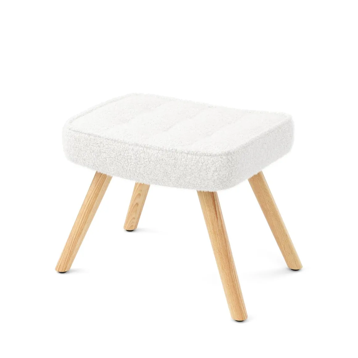 Sessel mit Hocker TEDDY weiss
