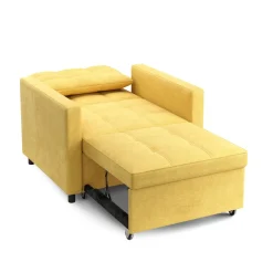 Sessel mit Schlaffunktion LINO gelb