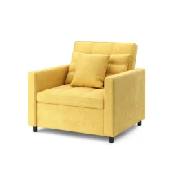 Sessel mit Schlaffunktion LINO gelb