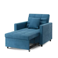 Sessel mit Schlaffunktion LINO blau