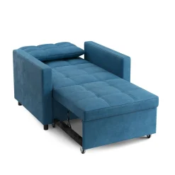 Sessel mit Schlaffunktion LINO blau