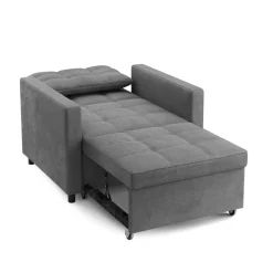 Sessel mit Schlaffunktion LINO grau