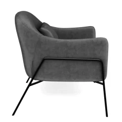 Sessel Samt CINDY anthrazit