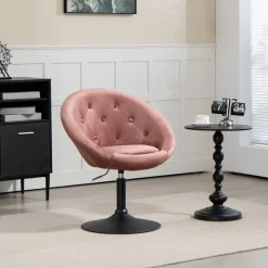 Sessel Samt KEIF drehbar altrosa