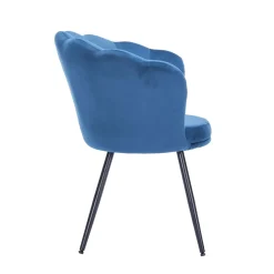 Sessel Samt SHELLY blau/schwarz | GONSER.CH