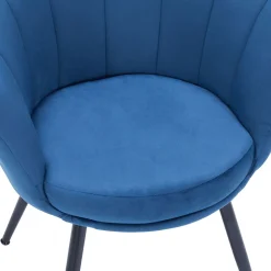 Sessel Samt SHELLY blau/schwarz | GONSER.CH