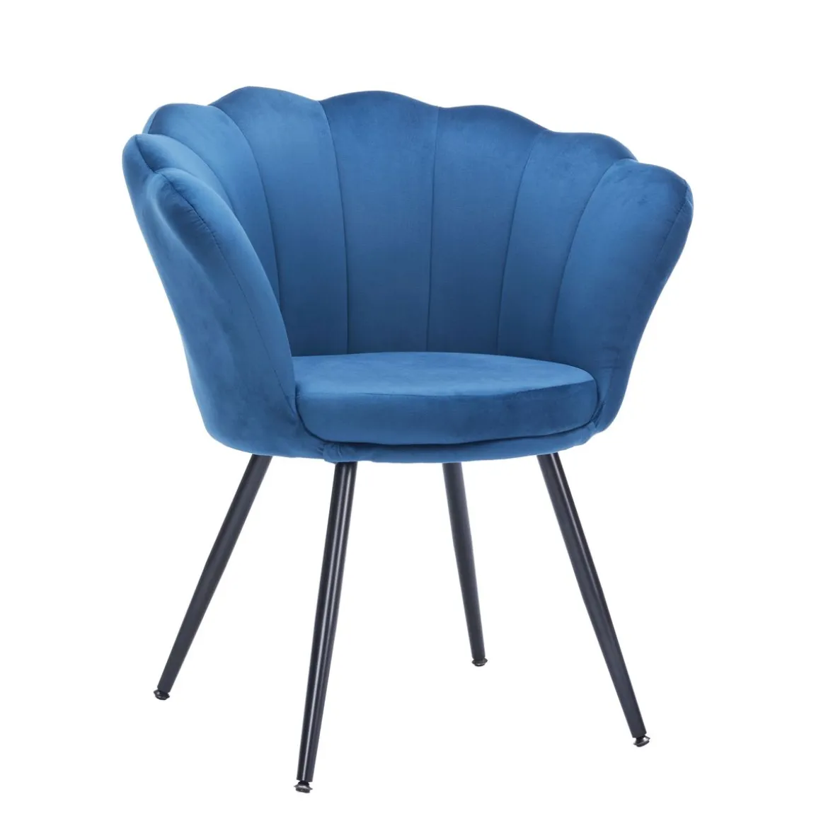 Sessel Samt SHELLY blau/schwarz | GONSER.CH