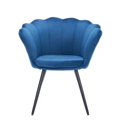 Sessel Samt SHELLY blau/schwarz | GONSER.CH