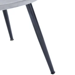 Sessel Samt SHELLY grau/schwarz