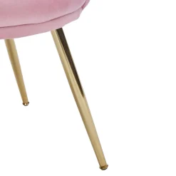Sessel Samt SHELLY pink/gold