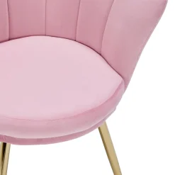 Sessel Samt SHELLY pink/gold