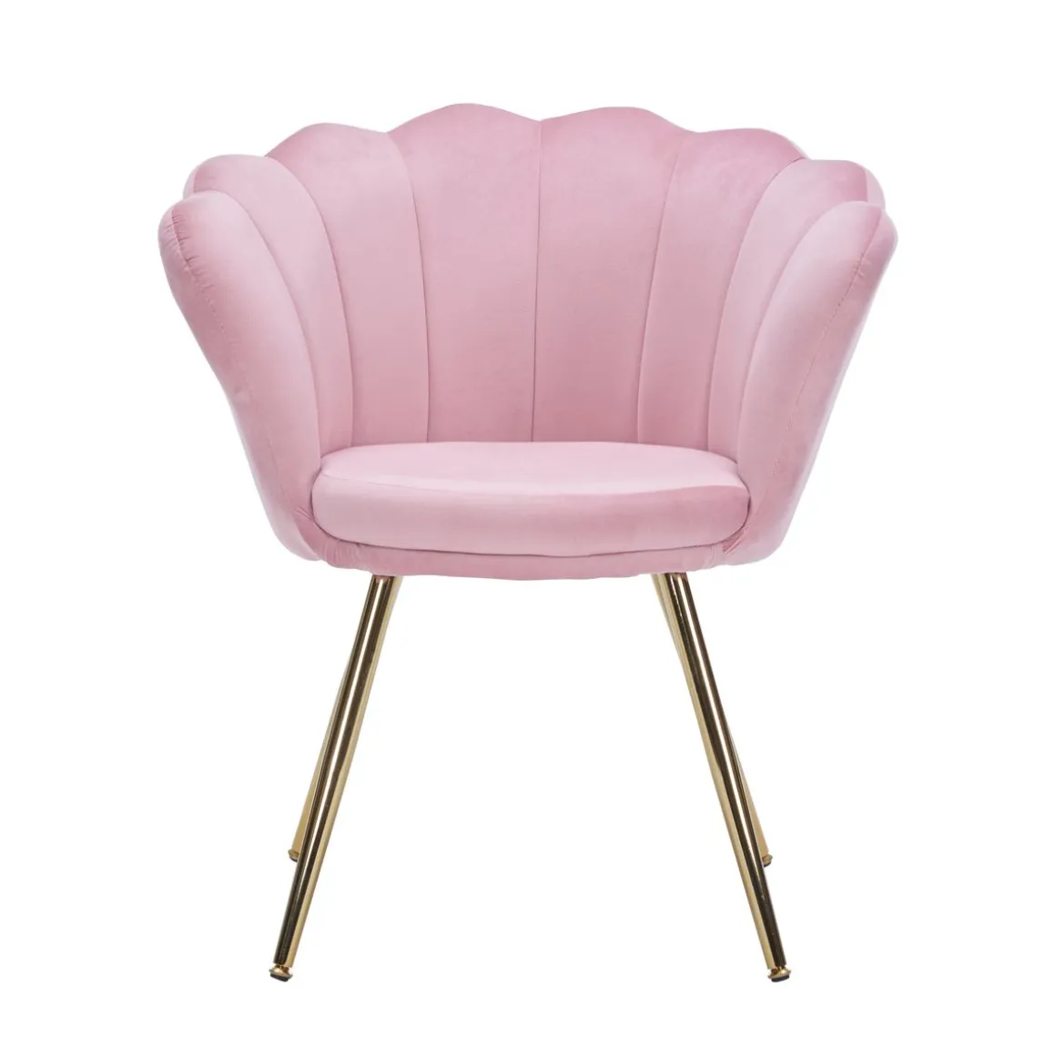 Sessel Samt SHELLY pink/gold