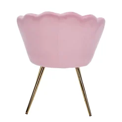 Sessel Samt SHELLY pink/gold