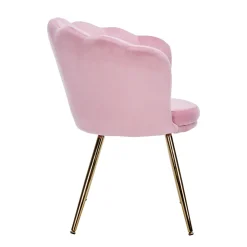 Sessel Samt SHELLY pink/gold