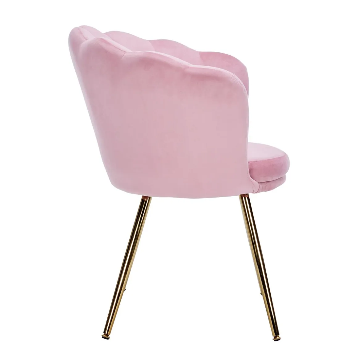 Sessel Samt SHELLY pink/gold