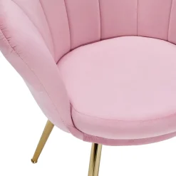 Sessel Samt SHELLY pink/gold