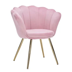 Sessel Samt SHELLY pink/gold