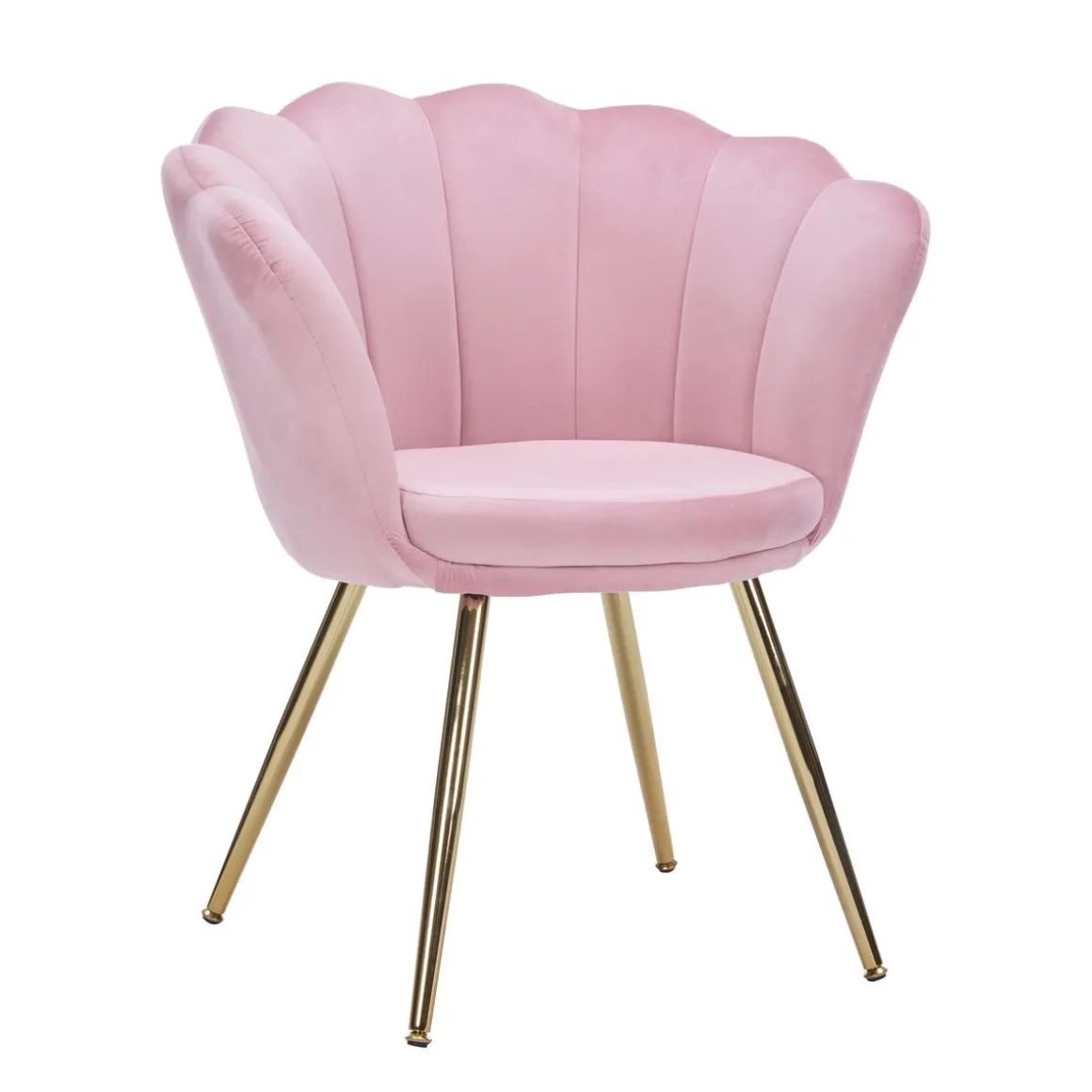 Sessel Samt SHELLY pink/gold