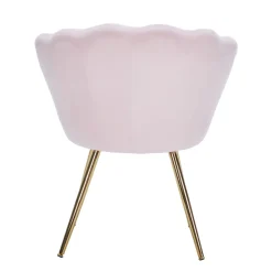 Sessel Samt SHELLY rosa/gold