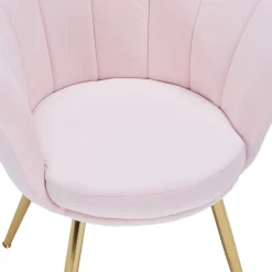 Sessel Samt SHELLY rosa/gold