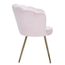 Sessel Samt SHELLY rosa/gold