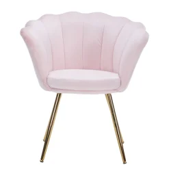 Sessel Samt SHELLY rosa/gold