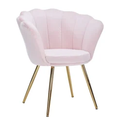Sessel Samt SHELLY rosa/gold