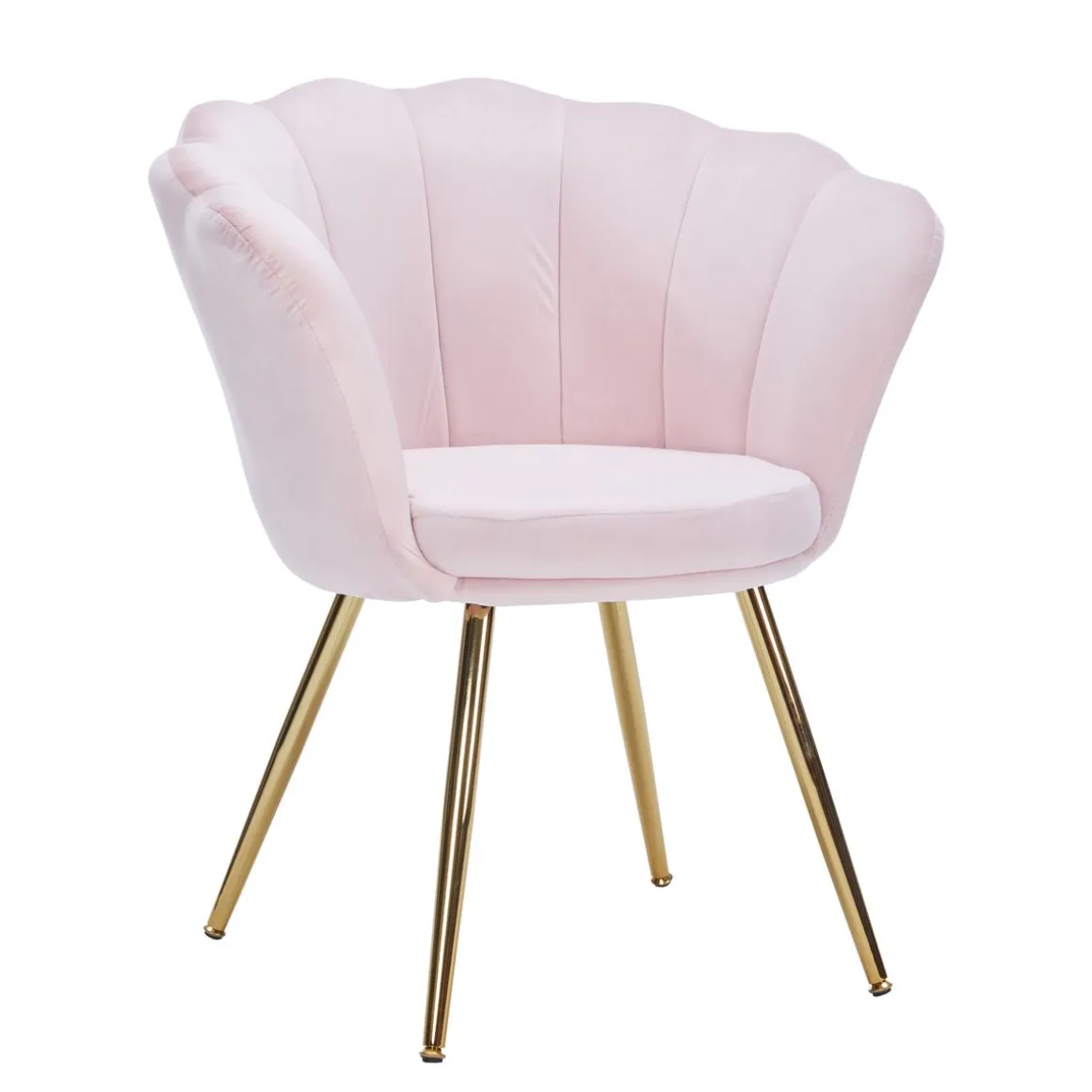 Sessel Samt SHELLY rosa/gold