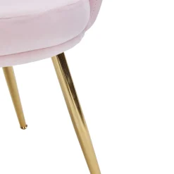 Sessel Samt SHELLY rosa/gold